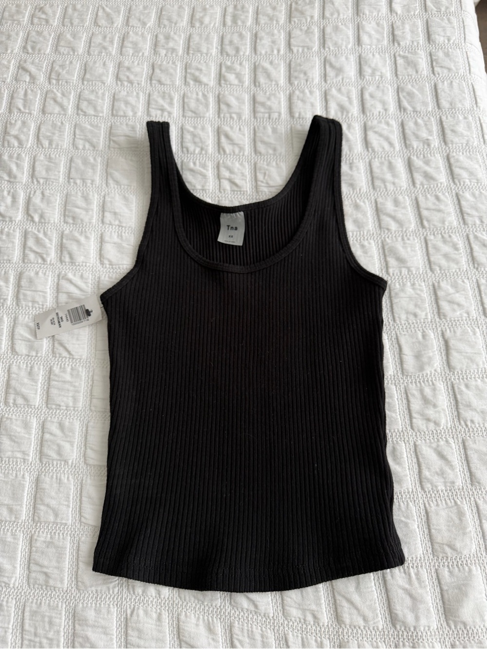 Aritzia Black Ribbed Tank Top